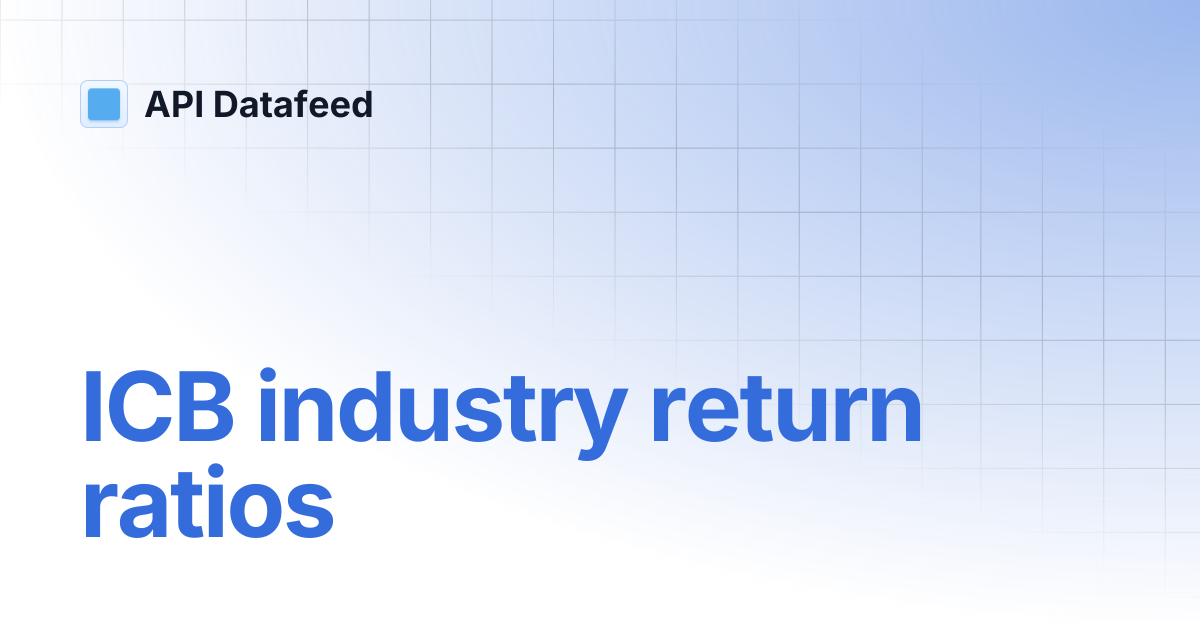 ICB industry return ratios | English | API Datafeed